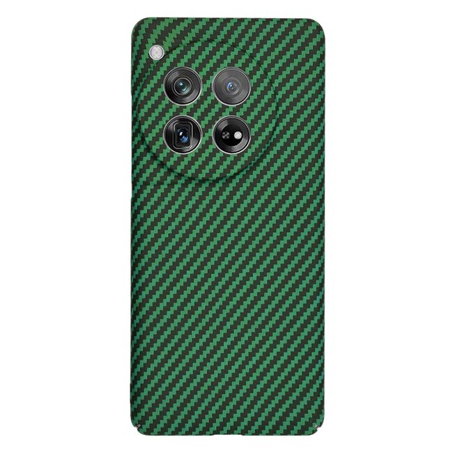 Husa pentru  OnePlus 12 CarbonFiber UltraSlim, Lightweight, verde