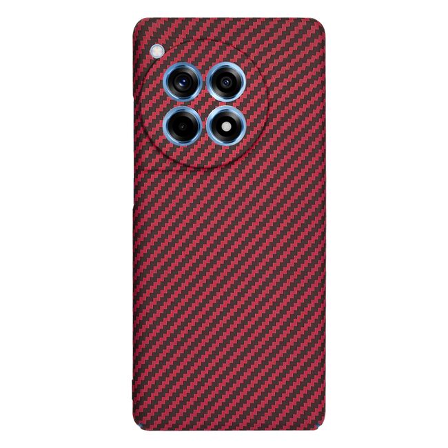 Husa pentru  OnePlus 12R CarbonFiber UltraSlim, Lightweight, rosu
