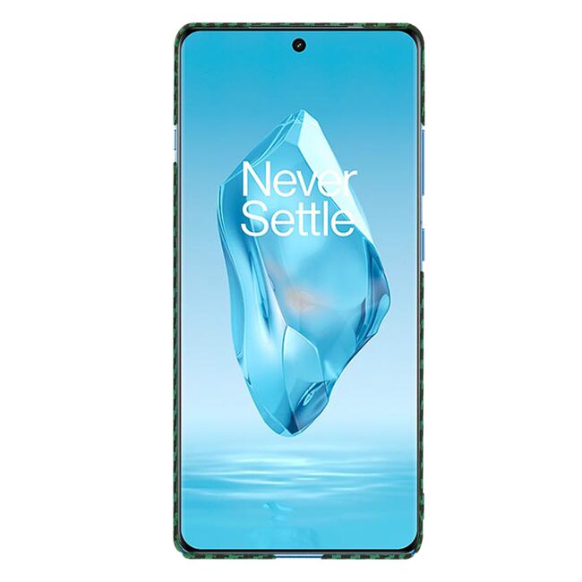 Husa pentru  OnePlus 12R CarbonFiber UltraSlim, Lightweight, verde