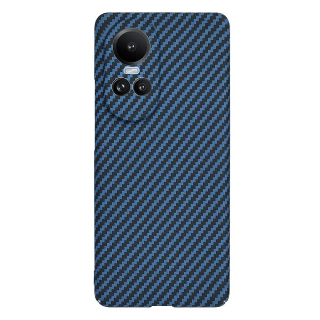 Husa pentru  Oppo Reno 10, Reno 10 Pro CarbonFiber UltraSlim, Lightweight, albastru