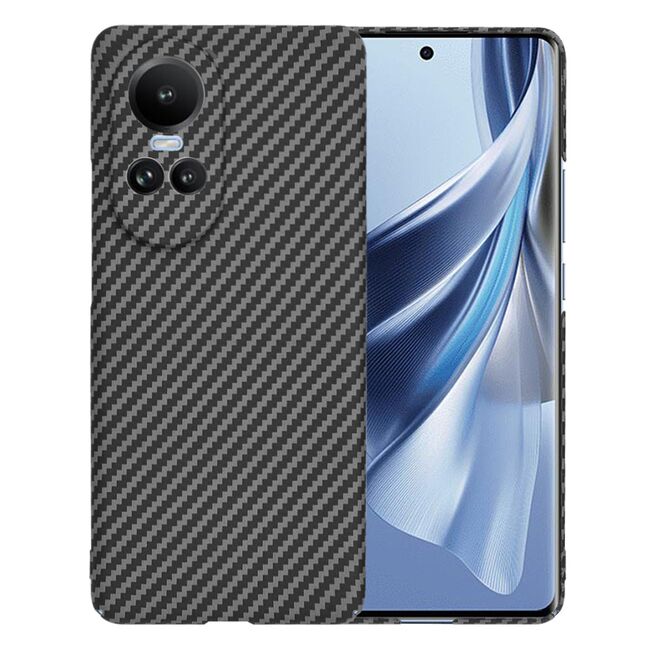 Husa pentru  Oppo Reno 10, Reno 10 Pro CarbonFiber UltraSlim, Lightweight, negru