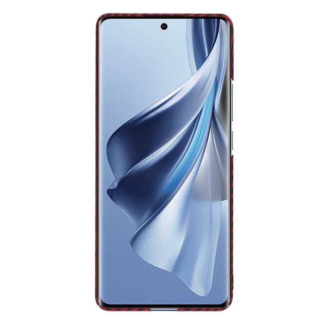 Husa pentru  Oppo Reno 10, Reno 10 Pro CarbonFiber UltraSlim, Lightweight, rosu