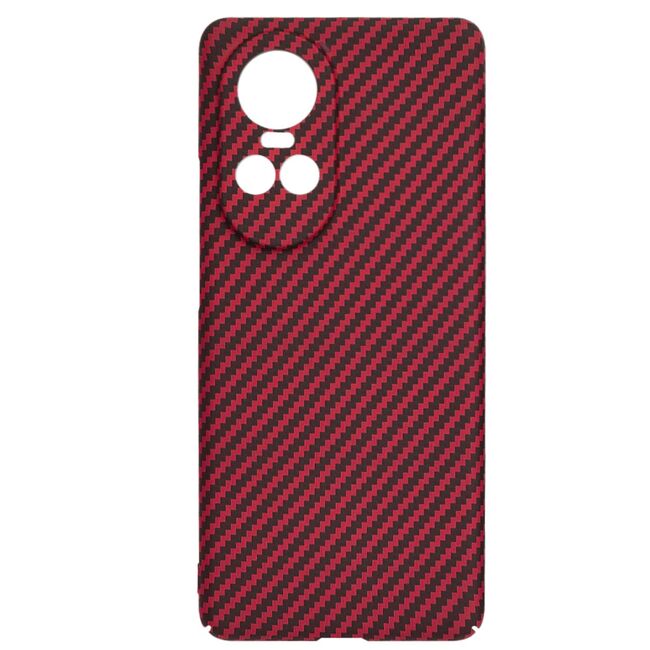 Husa pentru  Oppo Reno 10, Reno 10 Pro CarbonFiber UltraSlim, Lightweight, rosu