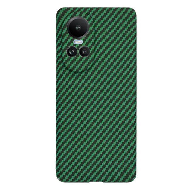 Husa pentru  Oppo Reno 10, Reno 10 Pro CarbonFiber UltraSlim, Lightweight, verde