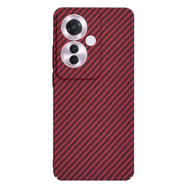 Husa pentru  Oppo Reno 11F CarbonFiber UltraSlim, Lightweight, rosu