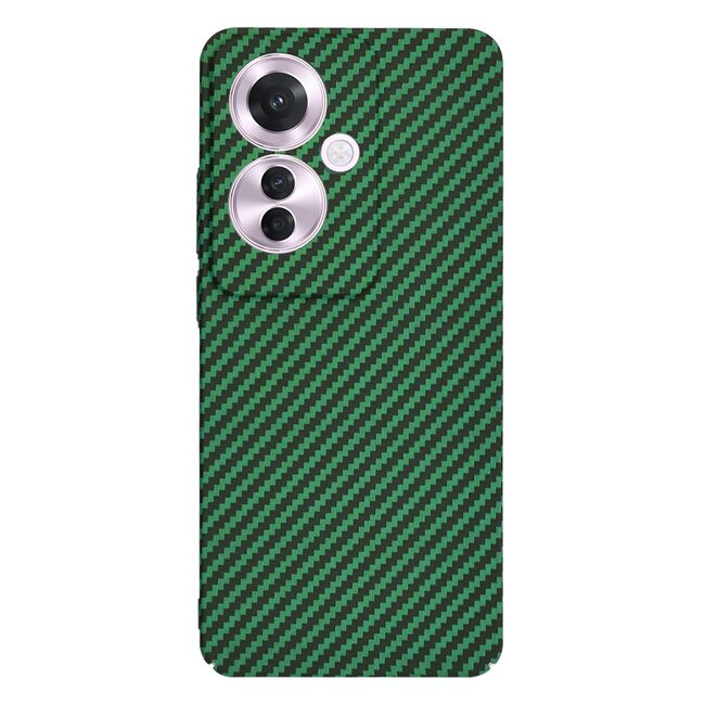 Husa pentru  Oppo Reno 11F CarbonFiber UltraSlim, Lightweight, verde
