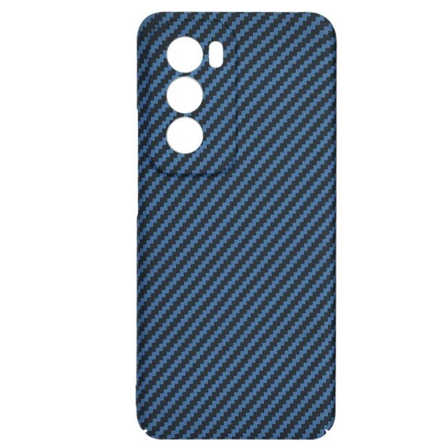 Husa pentru  Oppo Reno 12 CarbonFiber UltraSlim, Lightweight, albastru
