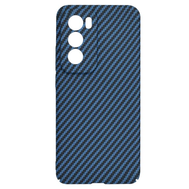 Husa pentru  Oppo Reno 12 Pro CarbonFiber UltraSlim, Lightweight, albastru