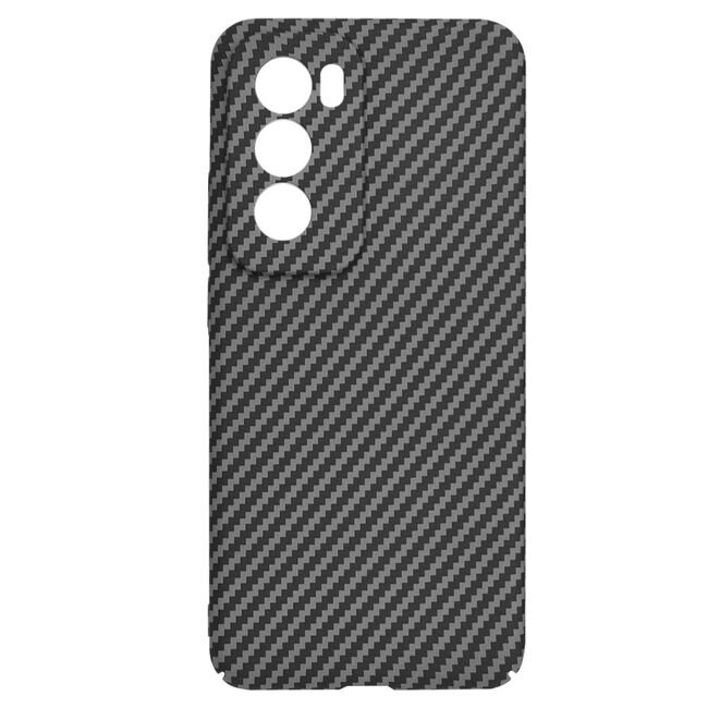 Husa pentru  Oppo Reno 12 Pro CarbonFiber UltraSlim, Lightweight, negru