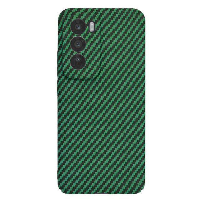 Husa pentru  Oppo Reno 12 Pro CarbonFiber UltraSlim, Lightweight, verde