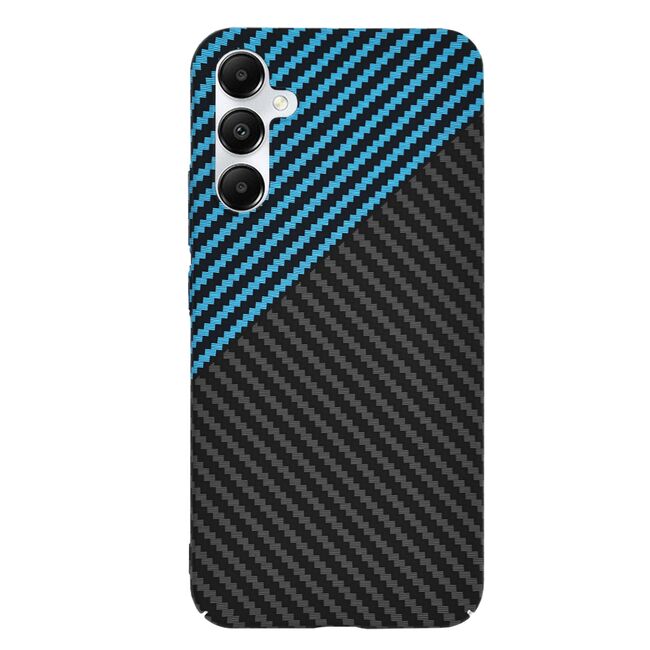 Husa pentru  Samsung Galaxy A05s CarbonFiber UltraSlim, Lightweight, albastru negru