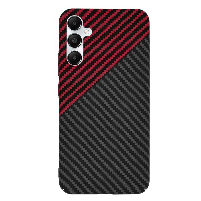 Husa pentru  Samsung Galaxy A05s CarbonFiber UltraSlim, Lightweight, rosu negru