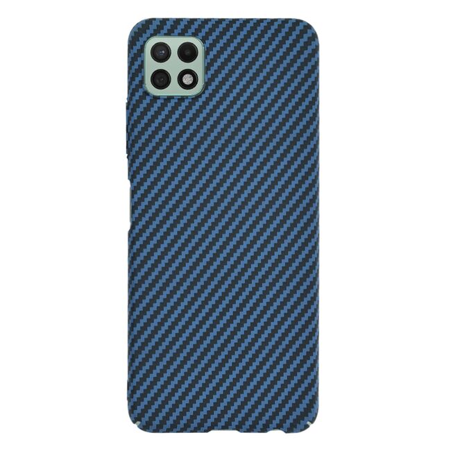 Husa pentru  Samsung Galaxy A22 5G CarbonFiber UltraSlim, Lightweight, albastru