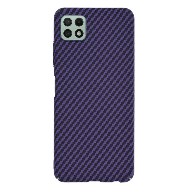 Husa pentru  Samsung Galaxy A22 5G CarbonFiber UltraSlim, Lightweight, mov