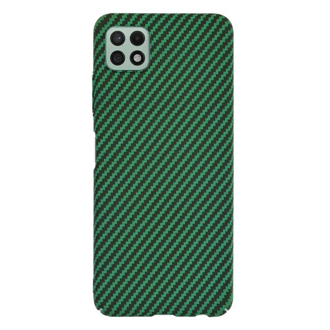 Husa pentru  Samsung Galaxy A22 5G CarbonFiber UltraSlim, Lightweight, verde
