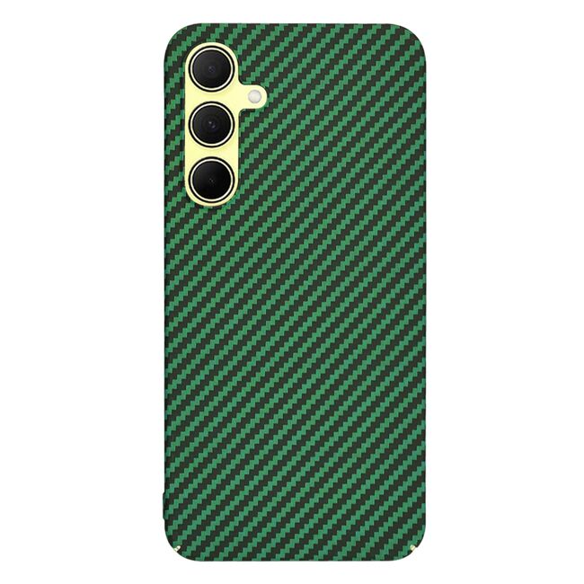 Husa pentru  Samsung Galaxy A35 CarbonFiber UltraSlim, Lightweight, verde
