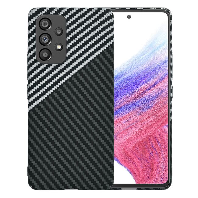 Husa pentru  Samsung Galaxy A53 5G CarbonFiber UltraSlim, Lightweight, gri