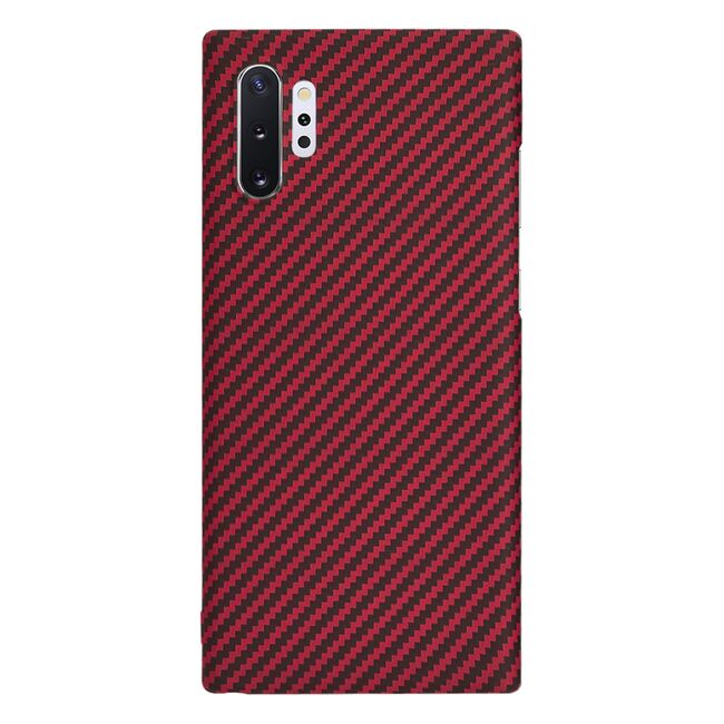 Husa pentru  Samsung Galaxy Note 10 Plus CarbonFiber UltraSlim, Lightweight, rosu