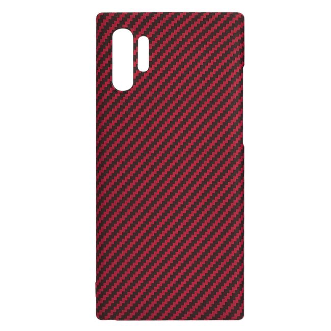 Husa pentru  Samsung Galaxy Note 10 Plus CarbonFiber UltraSlim, Lightweight, rosu
