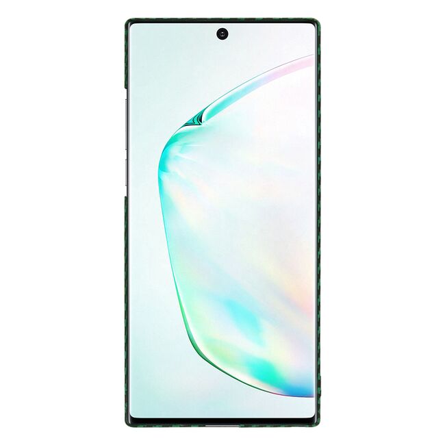 Husa pentru  Samsung Galaxy Note 10 Plus CarbonFiber UltraSlim, Lightweight, verde