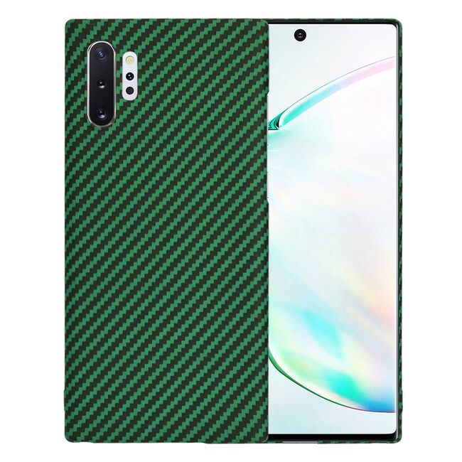 Husa pentru  Samsung Galaxy Note 10 Plus CarbonFiber UltraSlim, Lightweight, verde