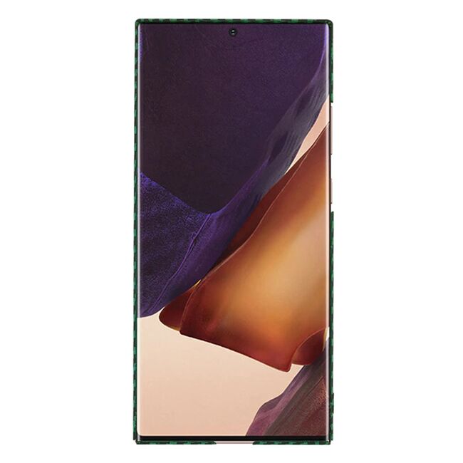 Husa pentru  Samsung Galaxy Note 20 Ultra CarbonFiber UltraSlim, Lightweight, verde
