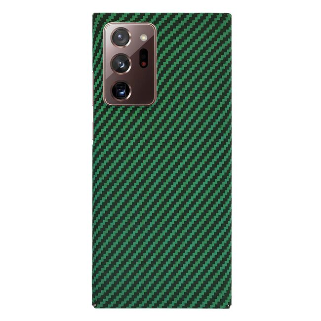 Husa pentru  Samsung Galaxy Note 20 Ultra CarbonFiber UltraSlim, Lightweight, verde