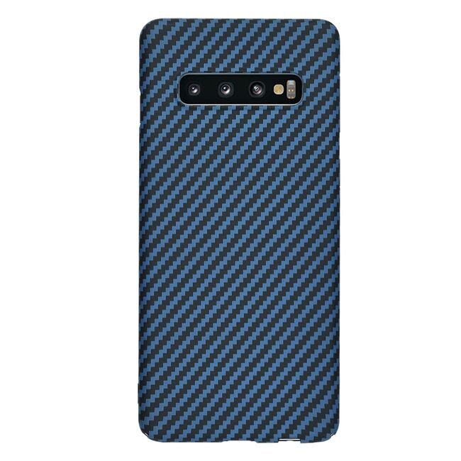 Husa pentru  Samsung Galaxy S10 CarbonFiber UltraSlim, Lightweight, albastru