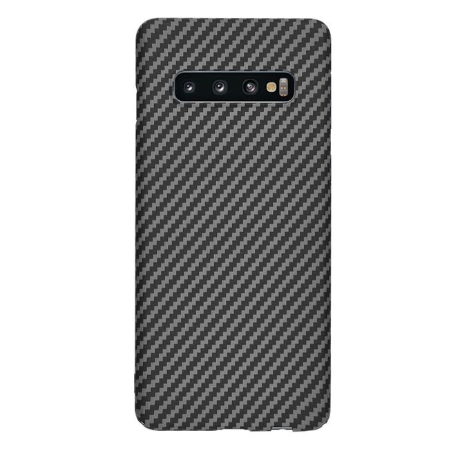Husa pentru  Samsung Galaxy S10 CarbonFiber UltraSlim, Lightweight, negru