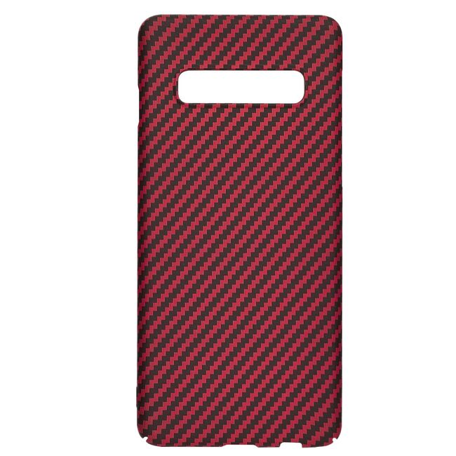 Husa pentru  Samsung Galaxy S10 CarbonFiber UltraSlim, Lightweight, rosu