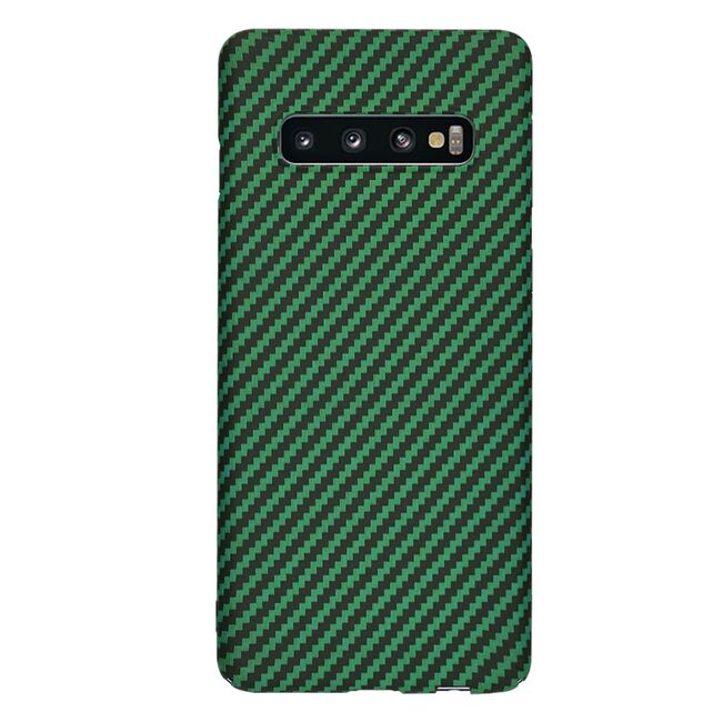 Husa pentru  Samsung Galaxy S10 CarbonFiber UltraSlim, Lightweight, verde