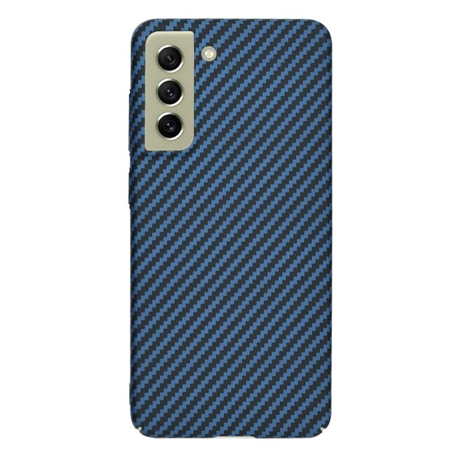 Husa pentru  Samsung Galaxy S21 FE CarbonFiber UltraSlim, Lightweight, albastru