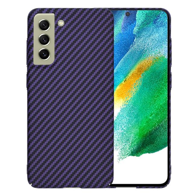 Husa pentru  Samsung Galaxy S21 FE CarbonFiber UltraSlim, Lightweight, mov