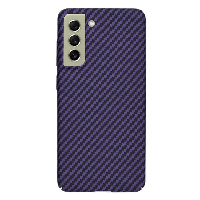 Husa pentru  Samsung Galaxy S21 FE CarbonFiber UltraSlim, Lightweight, mov