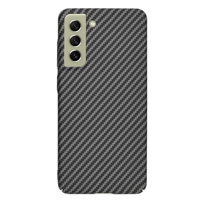 Husa pentru  Samsung Galaxy S21 FE CarbonFiber UltraSlim, Lightweight, negru