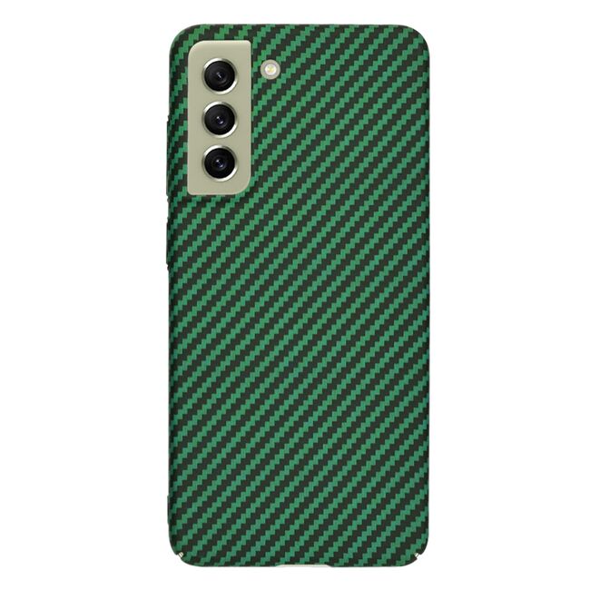 Husa pentru  Samsung Galaxy S21 FE CarbonFiber UltraSlim, Lightweight, verde
