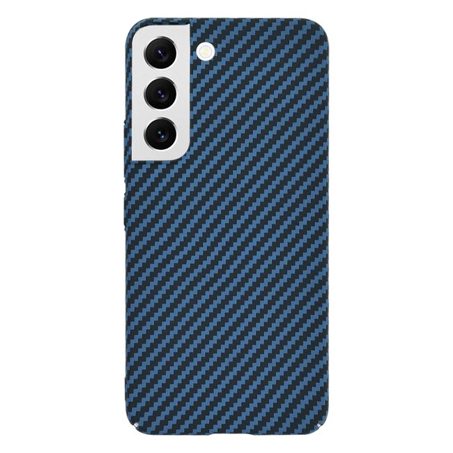 Husa pentru  Samsung Galaxy S22 5G CarbonFiber UltraSlim, Lightweight, albastru