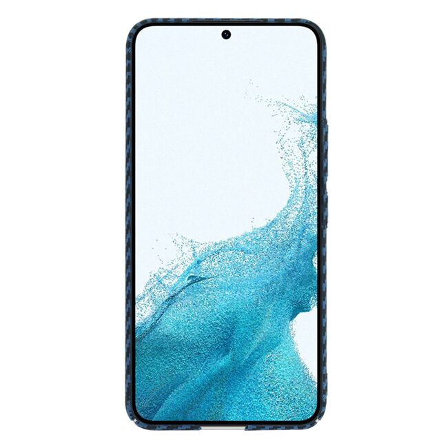 Husa pentru  Samsung Galaxy S22 5G CarbonFiber UltraSlim, Lightweight, albastru