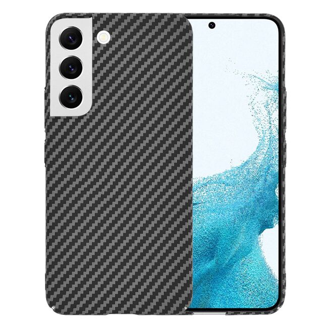 Husa pentru  Samsung Galaxy S22 5G CarbonFiber UltraSlim, Lightweight, negru