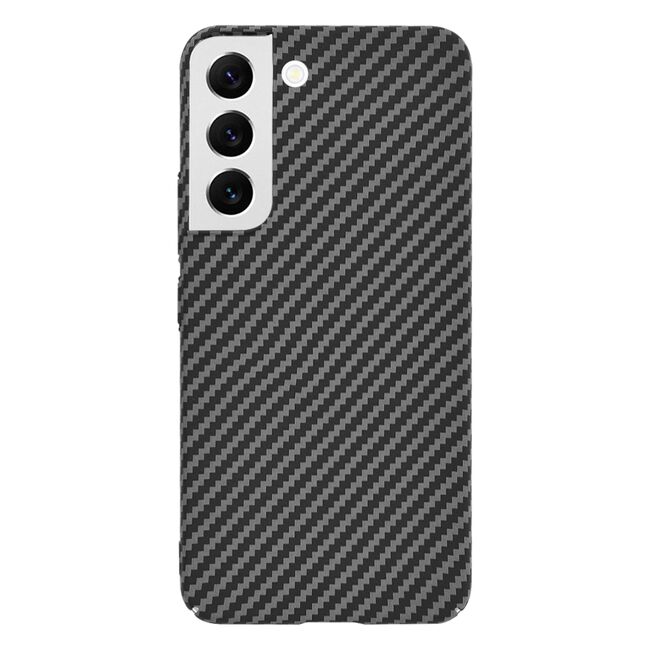 Husa pentru  Samsung Galaxy S22 5G CarbonFiber UltraSlim, Lightweight, negru