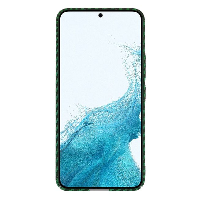 Husa pentru  Samsung Galaxy S22 5G CarbonFiber UltraSlim, Lightweight, verde