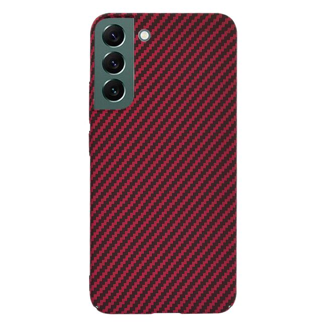 Husa pentru  Samsung Galaxy S22 Plus 5G CarbonFiber UltraSlim, Lightweight, rosu