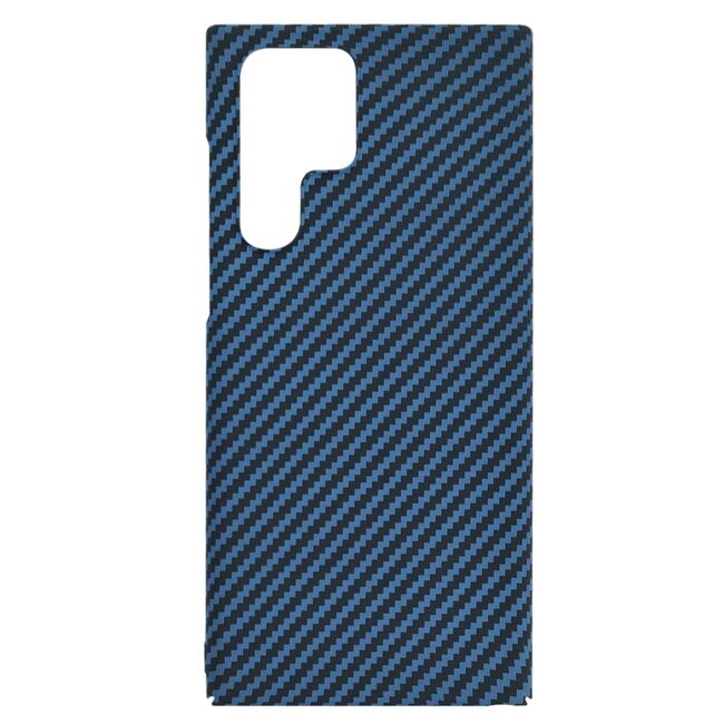 Husa pentru  Samsung Galaxy S22 Ultra 5G CarbonFiber UltraSlim, Lightweight, albastru