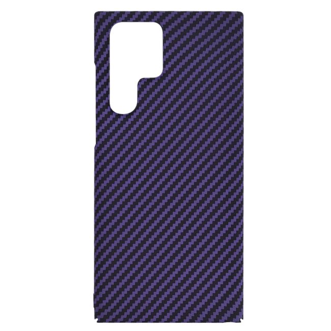 Husa pentru  Samsung Galaxy S22 Ultra 5G CarbonFiber UltraSlim, Lightweight, mov