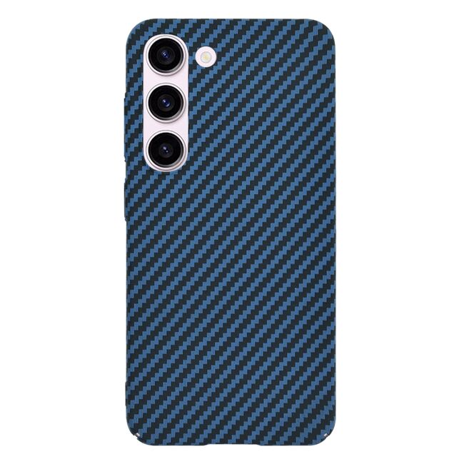 Husa pentru  Samsung Galaxy S23 CarbonFiber UltraSlim, Lightweight, albastru
