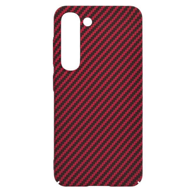 Husa pentru  Samsung Galaxy S23 CarbonFiber UltraSlim, Lightweight, rosu