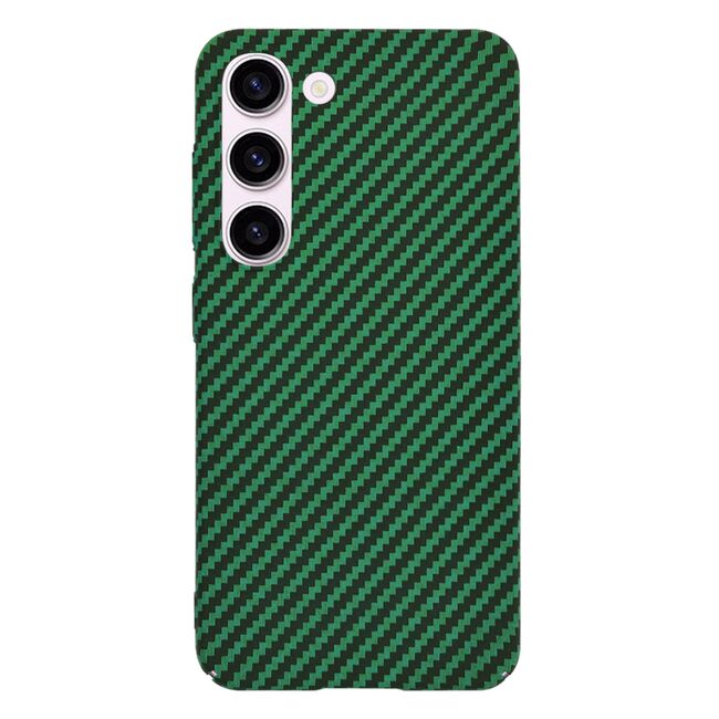 Husa pentru  Samsung Galaxy S23 CarbonFiber UltraSlim, Lightweight, verde