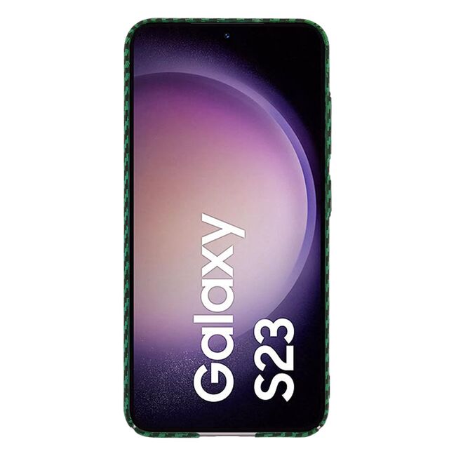 Husa pentru  Samsung Galaxy S23 CarbonFiber UltraSlim, Lightweight, verde