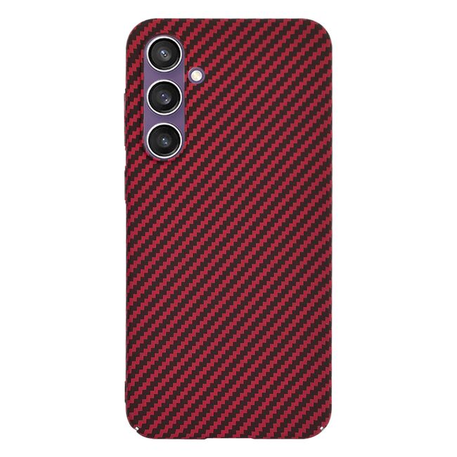 Husa pentru  Samsung Galaxy S23 FE CarbonFiber UltraSlim, Lightweight, rosu