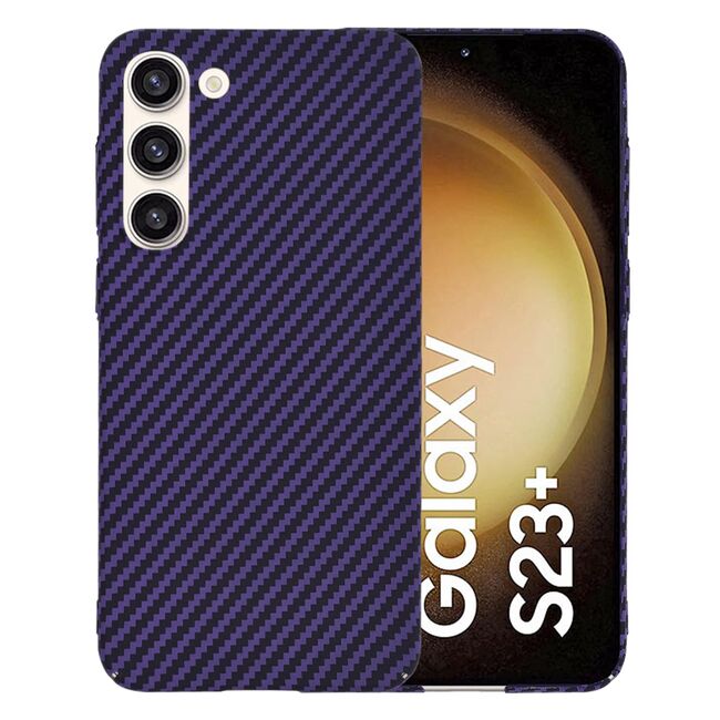 Husa pentru  Samsung Galaxy S23 Plus  CarbonFiber UltraSlim, Lightweight, mov